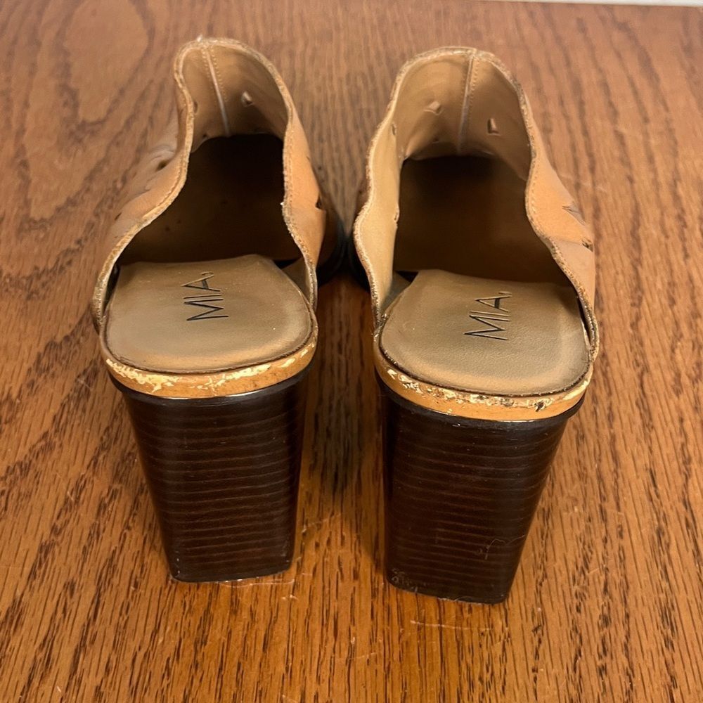 MIA - Vicki C4605 designer genuine leather mules size 10 - Picture 4 of 7